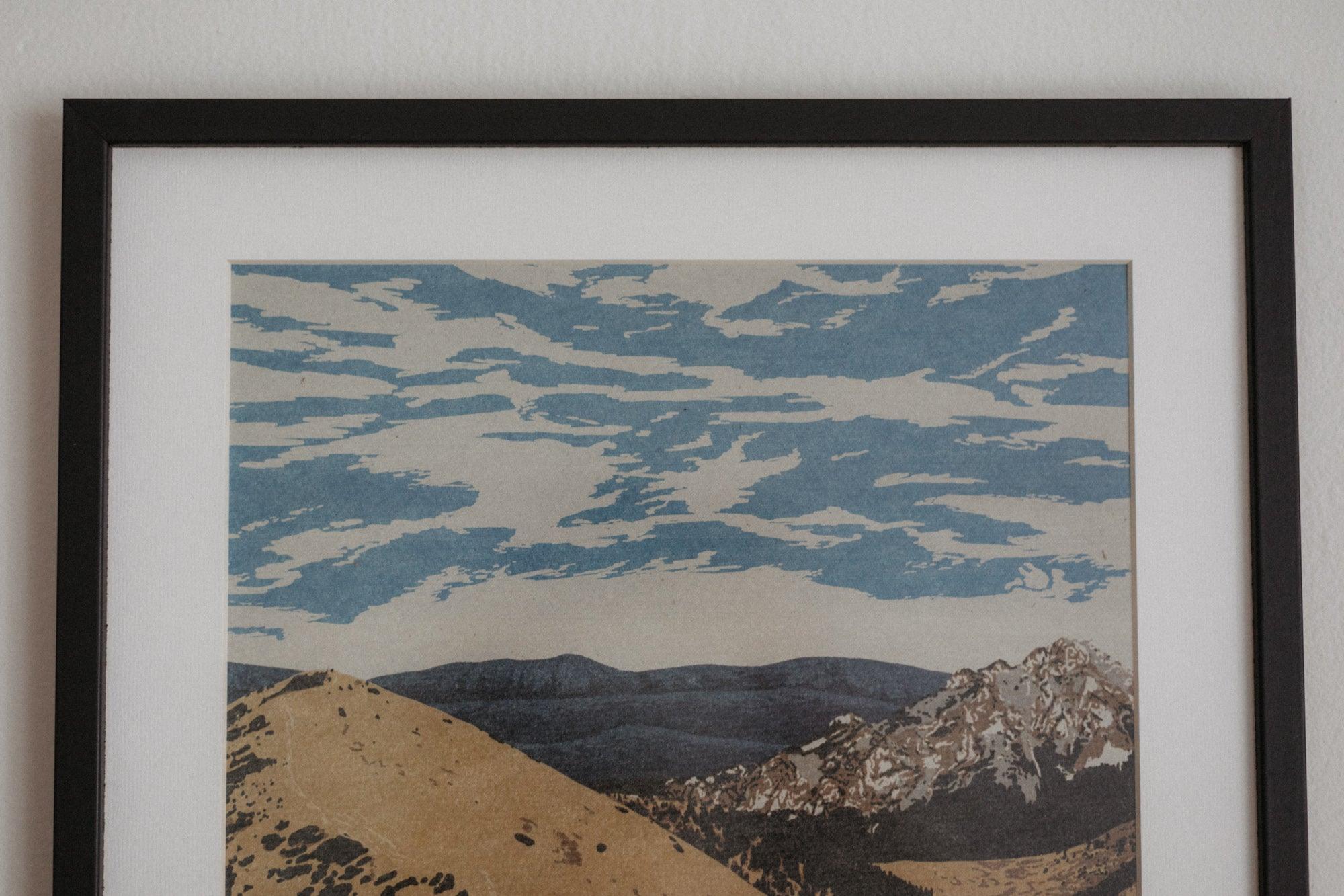 Poustr: Poludňový Grúň, Malá Fatra, Veľký Rozsutec, poctivý slovenský plagát