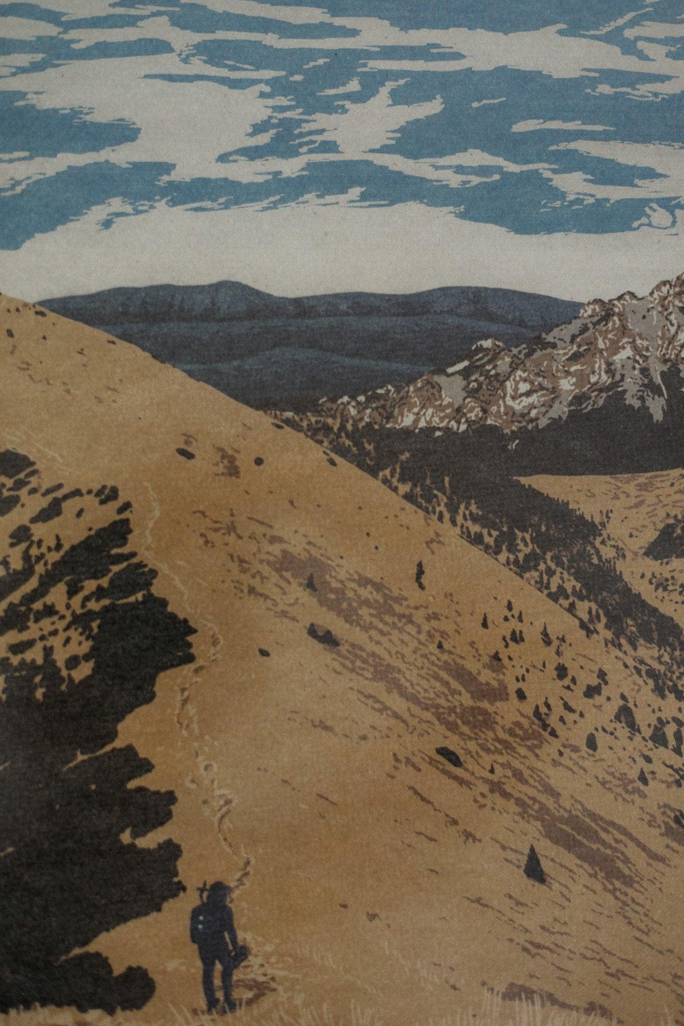 Poustr: Poludňový Grúň, Malá Fatra, Veľký Rozsutec, poctivý slovenský plagát